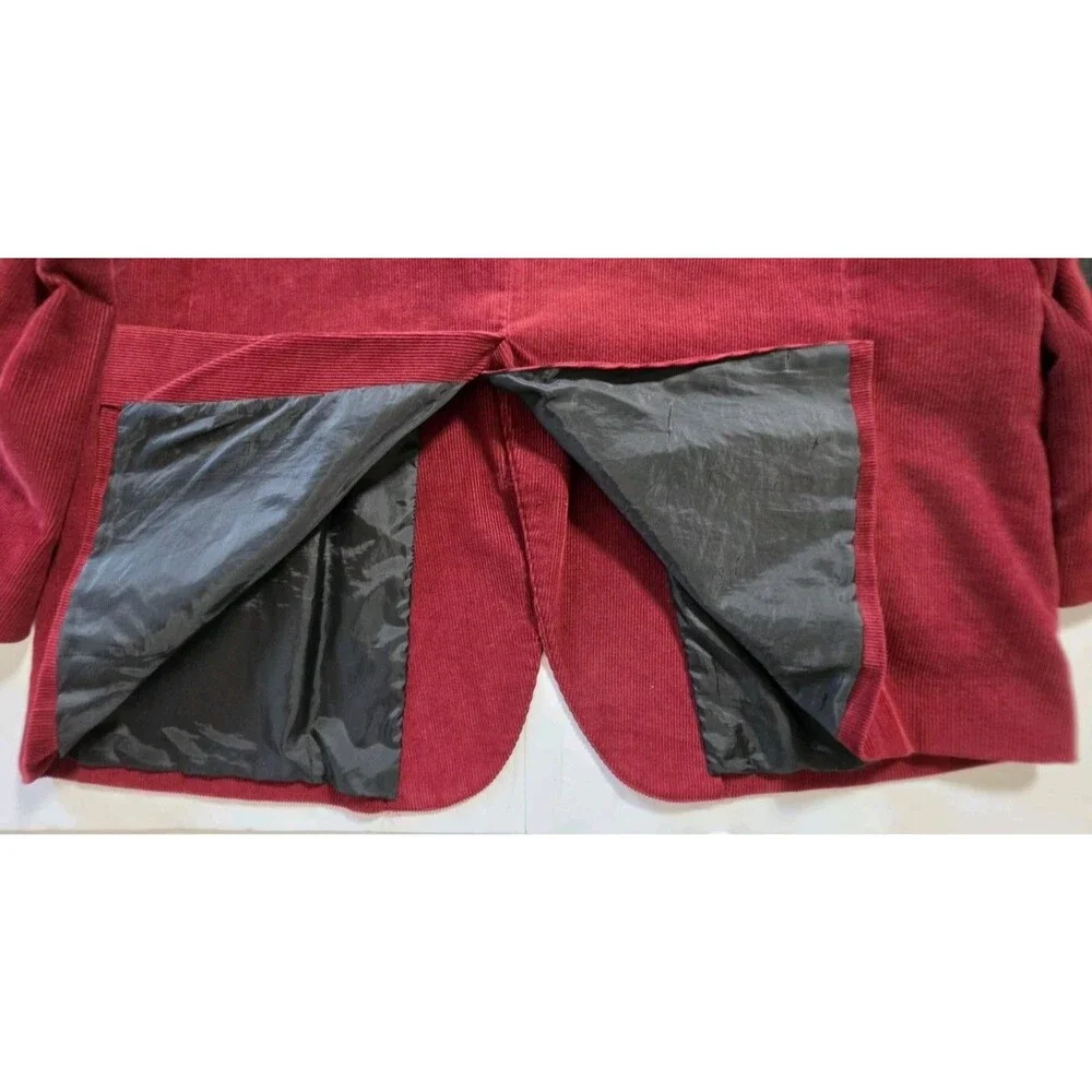 Sheplers Men 54L Western Corduroy Blazer Jacket Red Maroon Yoke Elbow Patch Tall